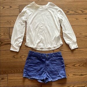 Copper Key Kids Matching Set - White and Blue